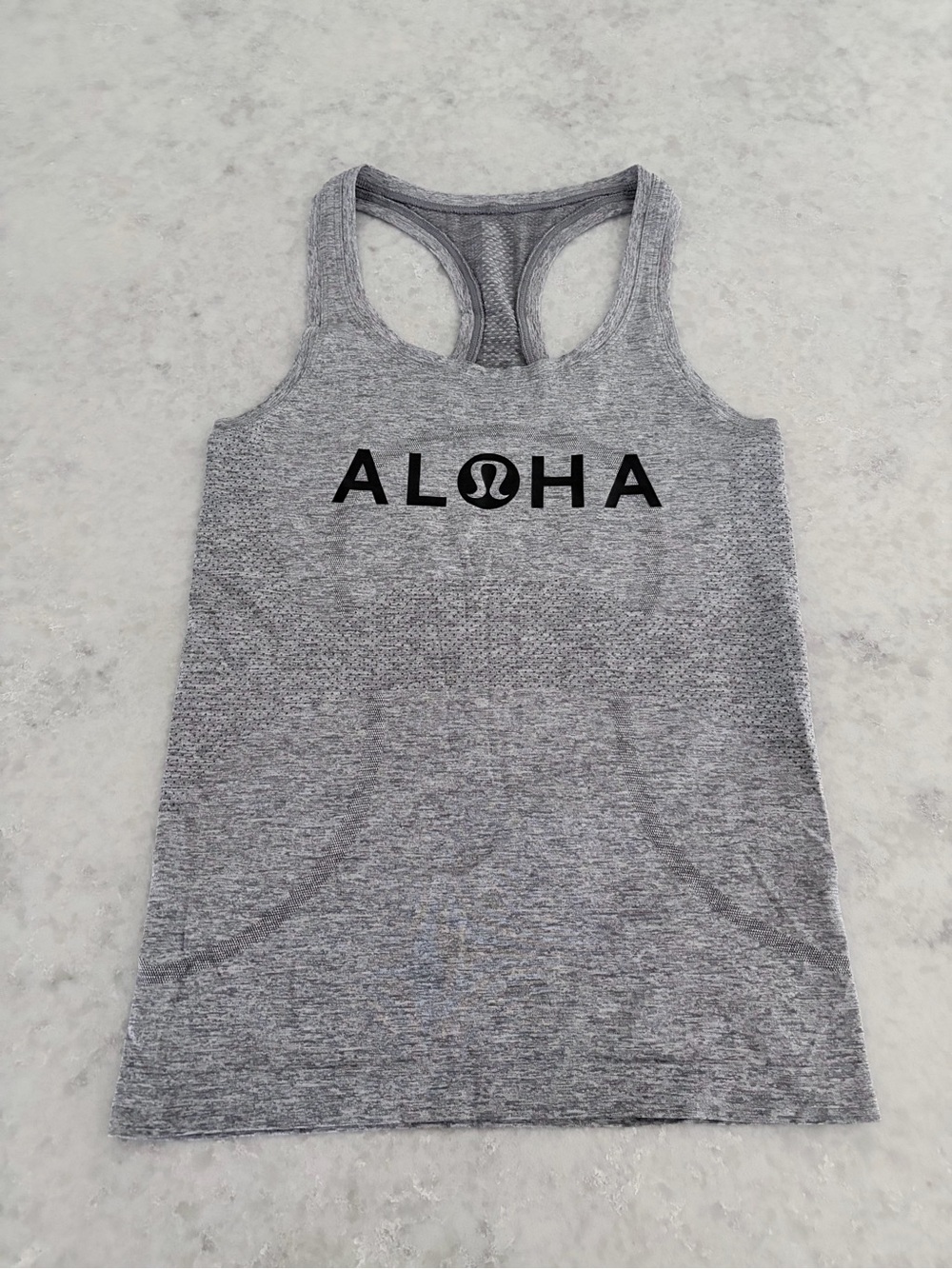 Lululemon Hawaii Aloha Gray Swiftly Tech Tank Top - Size 4